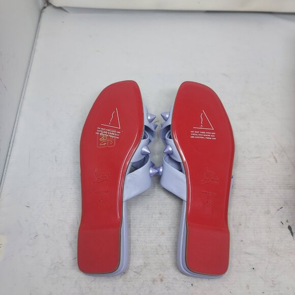 CHRISTIAN LOUBOUTIN Miss Spika Stud Flat Lilac Purple Sandal - Picture 2 of 9